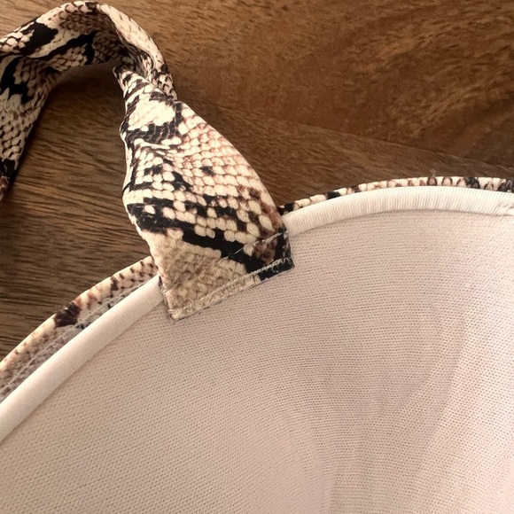 Shade & Shore Women's Square Neck Snake Print Bikini Top Size 36C - Picture 4 of 8